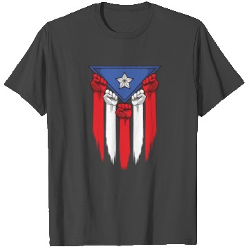 Discover Puerto Rico Flag - Boricua Raised Fists T Shirts