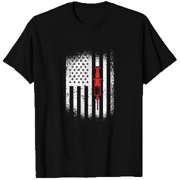 Discover Phlebotomy Student Graduation Gift Syringe Flag T Shirts