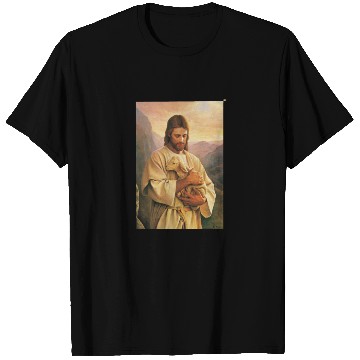 Discover Jesus Christ holding the lost sheep pp5 T Shirts