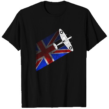 Discover Spitfire UK Flag Mk.1 RAF British WWII T Shirts