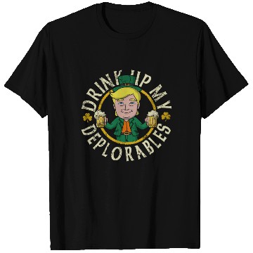 Discover Trump Drink Up My Deplorables St Patricks Day T Shirts