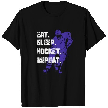 Discover EAT SLEEP HOCKEY REPEAT T Shirts