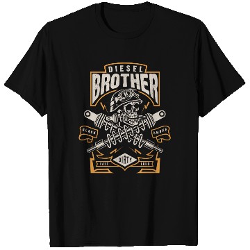Discover Diesel Brother Black Smoke, Fast Dirty Loud T Shirts