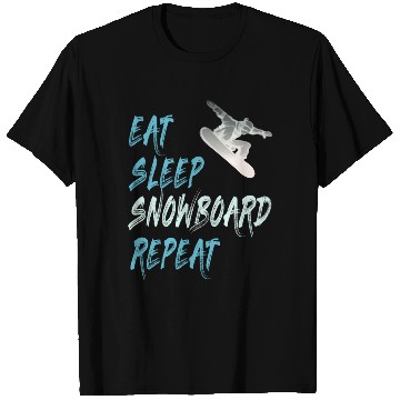 Discover eat sleep snowboard repeat winter sports gift T Shirts
