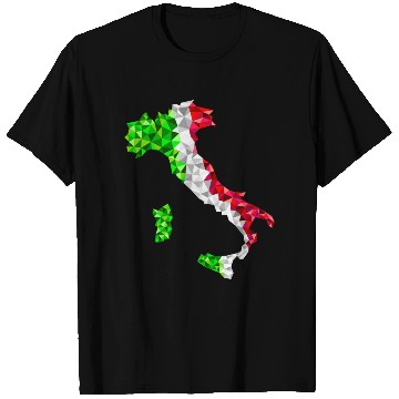 Discover Italy map low poly diamond style T Shirts