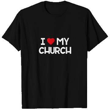 Discover I Love My Church, Heart, Bible, Christian, T Shirts