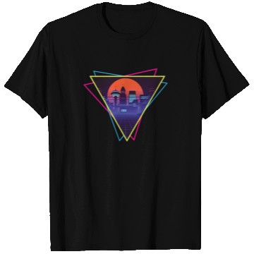 Discover future city synthwave T Shirts
