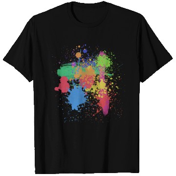 Discover Paint splatters, colorful, happy, creative T Shirts