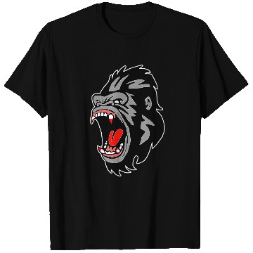 Discover Gorilla Face Angry, Primate, Ape, Monkey T Shirts