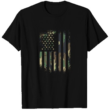 Discover Camouflage Distressed american military Flag T Shirts