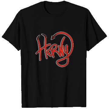 Discover Horny Devil Funny Horns Pun T Shirts