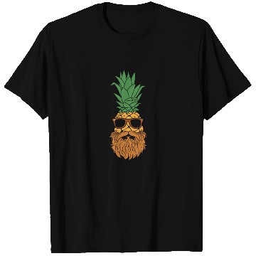 Discover Pineapple Bearded Man Fruit Hawaii Mustache Gift T Shirts