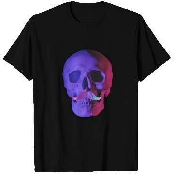 Discover Neon Mustache Skull T Shirts