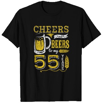 Discover Cheers and Beers 55th Birthday Gift Idea T Shirts