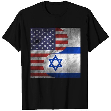Discover USA Israel Dual Yin Yang Flag T Shirts