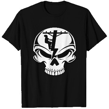 Discover Lineman Skull T Shirts