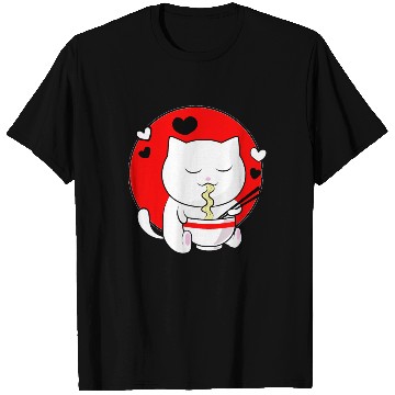 Discover Kawaii Ramen Anime Cat Japanese Manga T Shirts