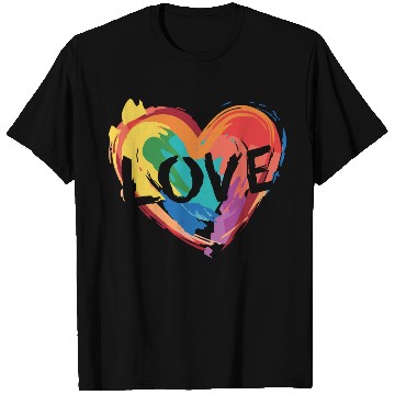 Discover love heart T Shirts
