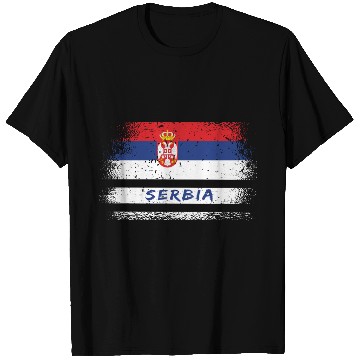 Discover Serbia Vintage Flag T Shirts