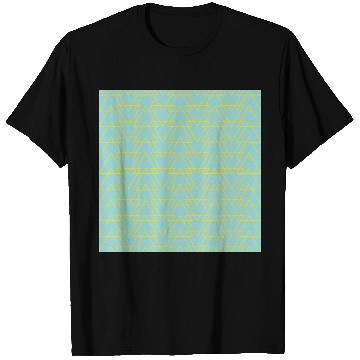 Discover Triangle Blue Yellow T Shirts