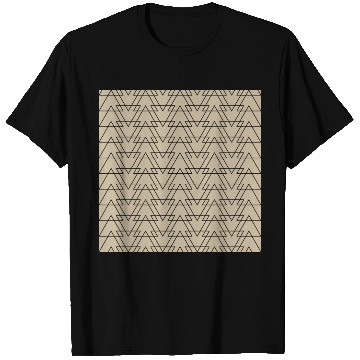 Discover Triangle Beige Black T Shirts