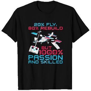 Discover RC Plane Crash - Fly, Repair And Scattered Parts T Shirts