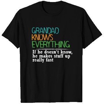 Discover GRANDAD KNOWS EVERYTHING - GIFT FOR GRANDAD - FUNN T Shirts