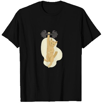 Discover Gym Lifting Cat T Shirts