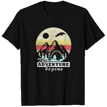 Discover adventure camping tents retro vintage gift T Shirts