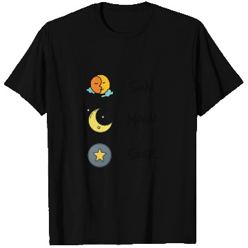 Discover sun moon and star T Shirts