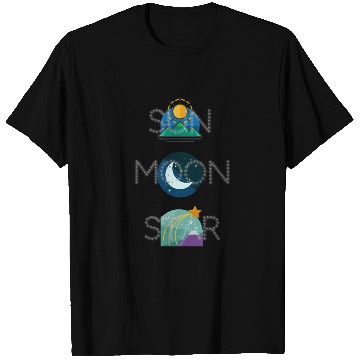 Discover sun moon and star T Shirts