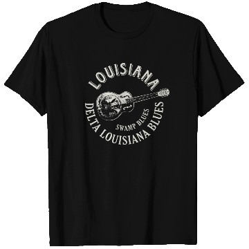 Discover Louisiana Delta Blues Swamp Blues Guitar T Shirts