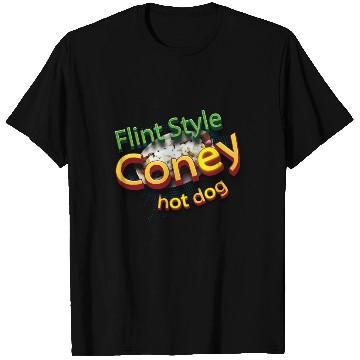 Discover flint style coney hot dog T Shirts
