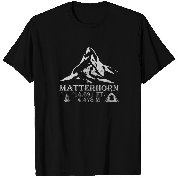 Discover Matterhorn mountain hiking altitude Alps T Shirts