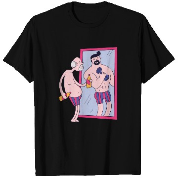 Discover old man looking in the mirror sexy good looking T Shirts