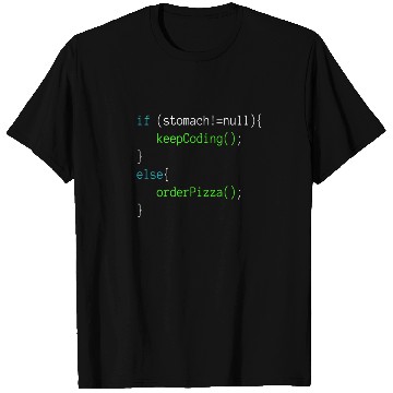 Discover Funny Code Order Pizza For Programing T Shirts