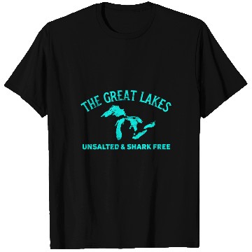 Discover The Great Lakes Unsalted & Shark Free Michigan Gif T Shirts