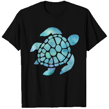 Discover Sea Turtle Watercolor Blue T Shirts
