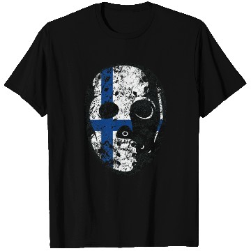 Discover Old School Goalie Mask-Finland T Shirts