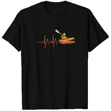 Discover Kayak Heart Beat EKG Gift T Shirts