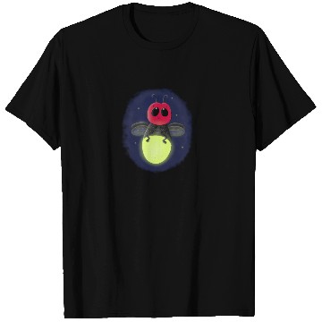 Discover Cute lightning bug firefly cartoon illustration T Shirts