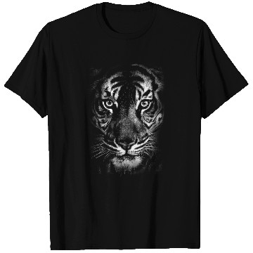 Discover Fearless Eye Of The Tiger Face Print T Shirts