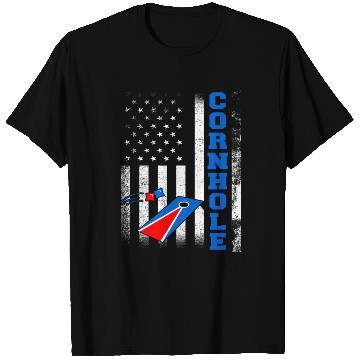 Discover Cornhole Flag US American USA Player Game Bags T Shirts