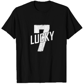 Discover Lucky Seven Distressed In White Lucky Number 7 T Shirts