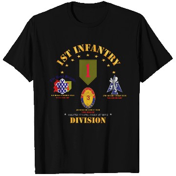 Discover Army 1st Infantry Division w Named BCTs V1 T Shirts