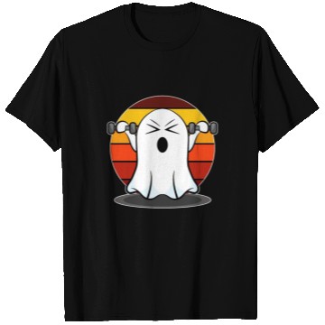 Discover Halloween gift ghost fitness bodybuilding workout T Shirts