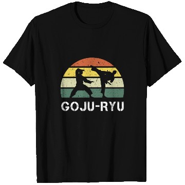 Discover retro karate goju ryu martial arts karateka kick T Shirts