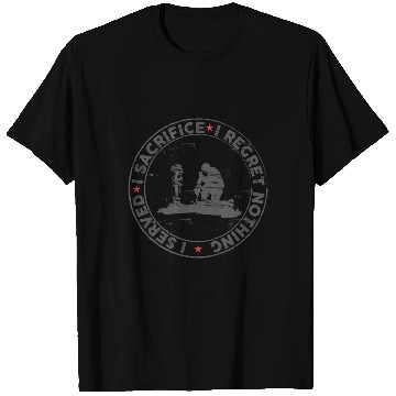 Discover I Served I Sacrifice I Regret Nothing - Veterans D T Shirts