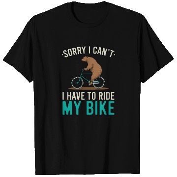 Discover Bear Riding A Bicycle Mountain Bike Cyclist T Shirts
