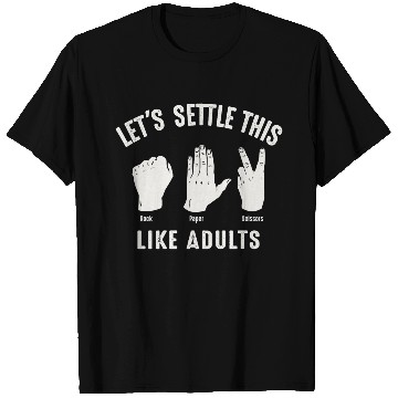 Discover Let's Settle This Like Adults Rock Paper Scissors T Shirts